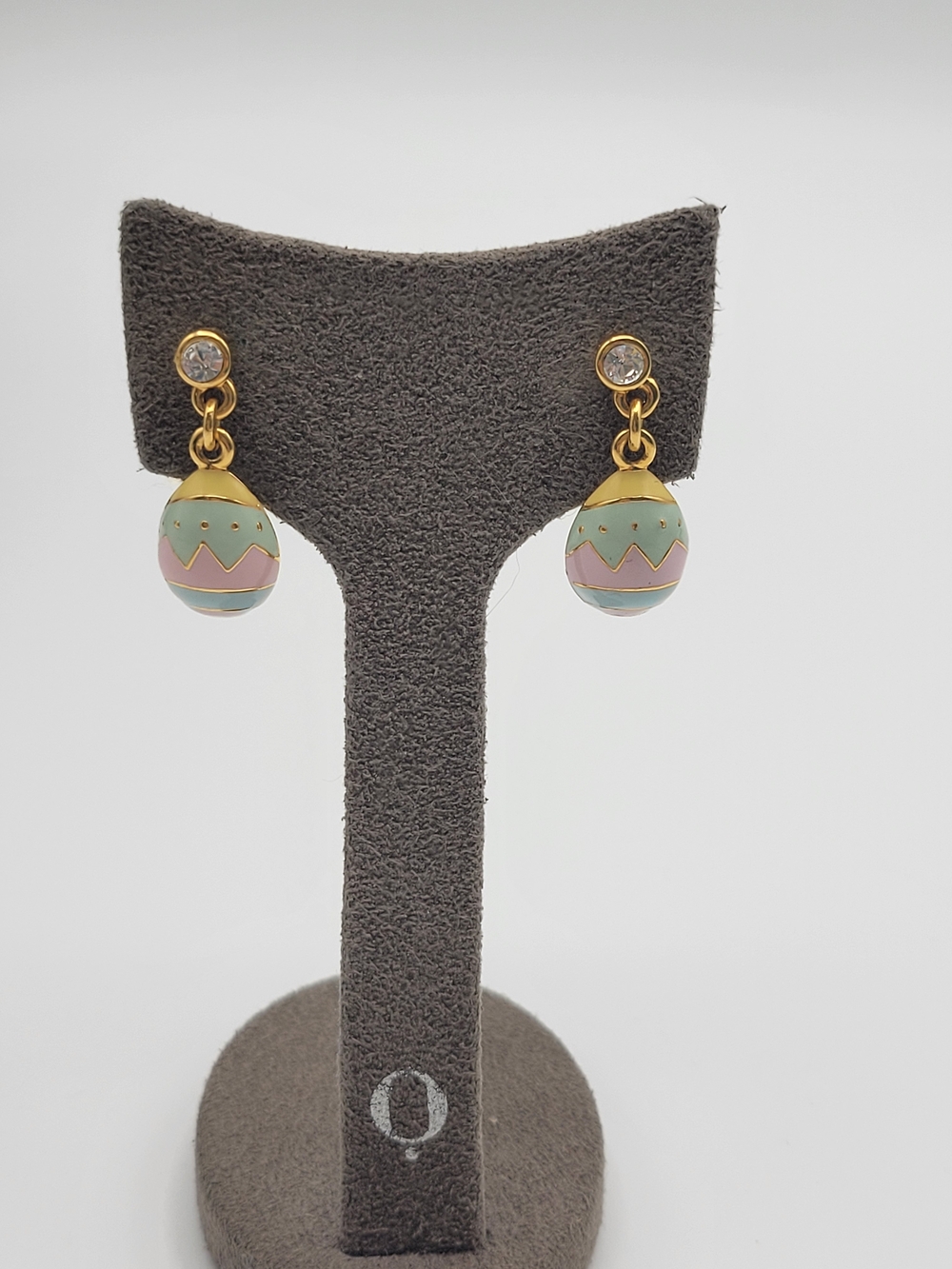 Danbury Mint Stunning Collection Seasonal Easter Egg Drop Pierced Earrings